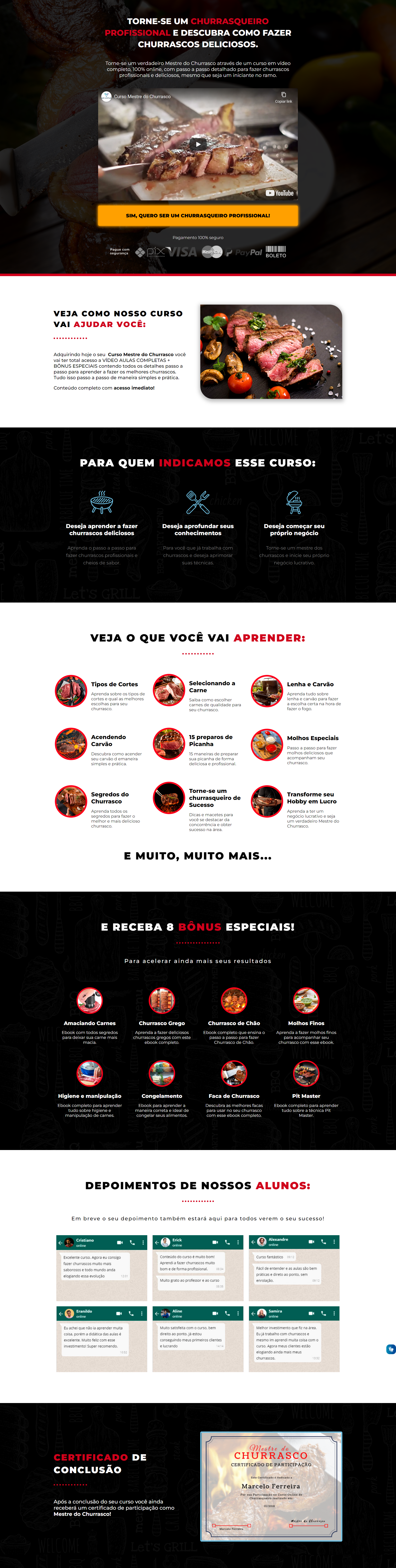 Websites - Site Mestre do churrasco